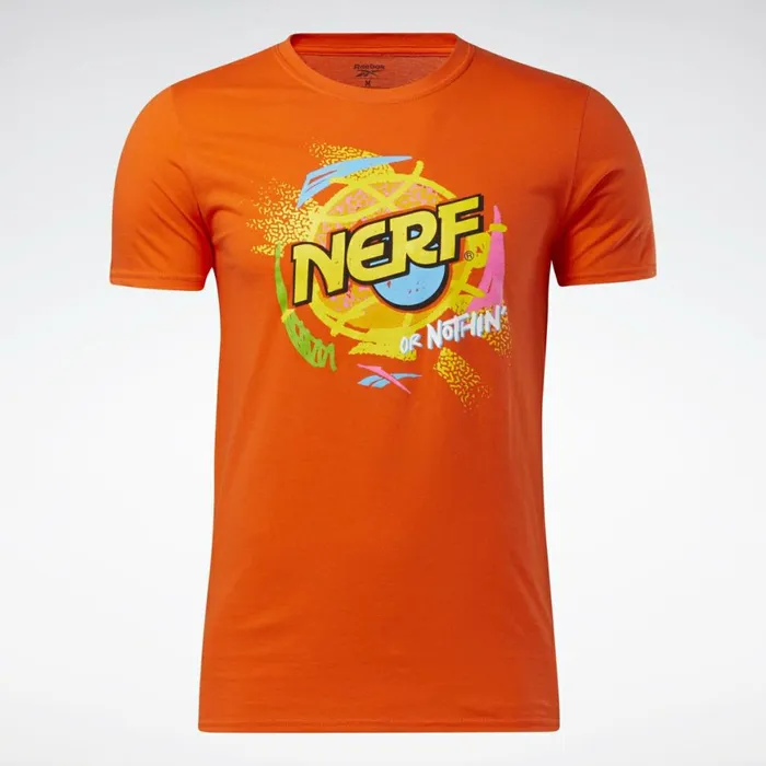 TShirts and Graphic Tees Mens Reebok X Nerf Basketball Spray Paint Tee Multi