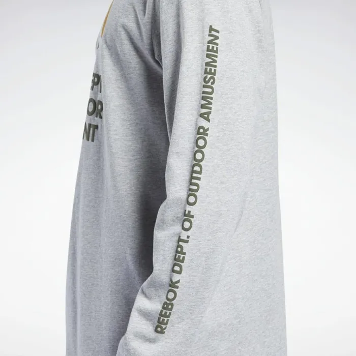 TShirts and Graphic Tees MensWomens Reebok Classics Camping Graphic TShirt Medium Grey Heather