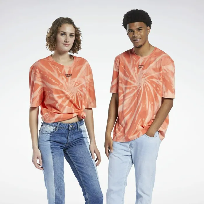 TShirts and Graphic Tees MensWomens Reebok Classics TieDye TShirt Semi Orange Flare TShirts and Graphic Tees MensWomens Reebok Classics TieDye TShirt Semi Orange Flare