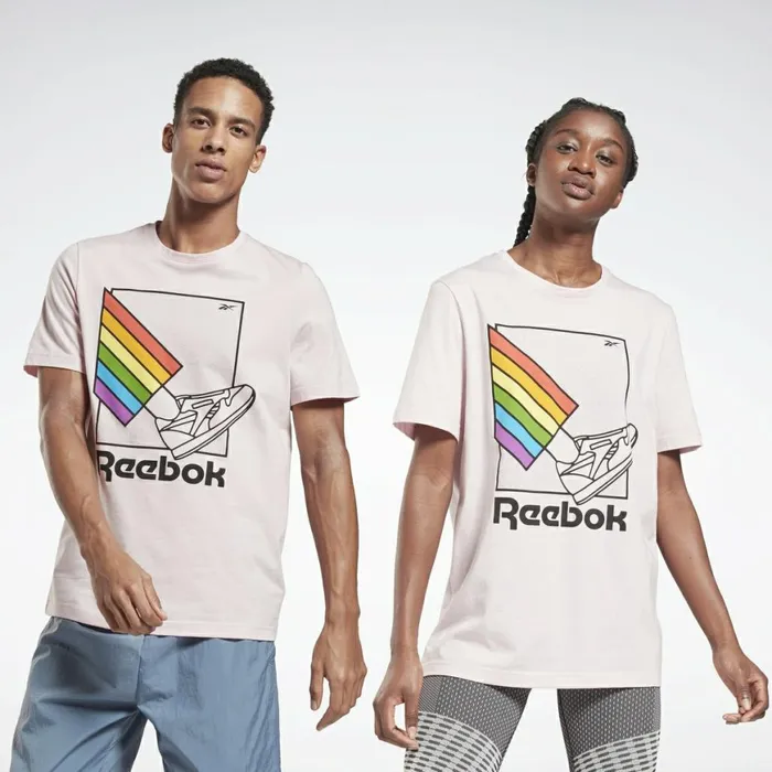 TShirts and Graphic Tees MensWomens Reebok Pride Graphic TShirt Frost Berry