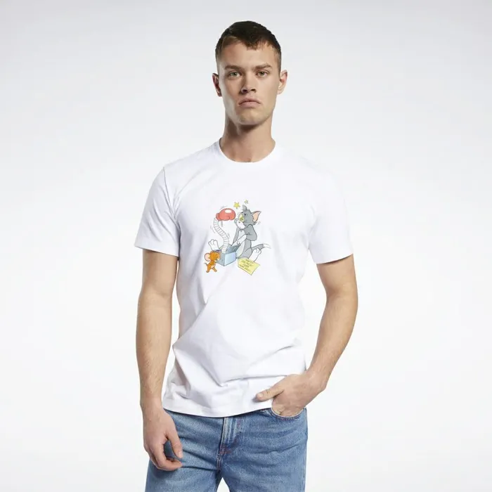 TShirts and Graphic Tees MensWomens Reebok Tom And Jerry Tee White