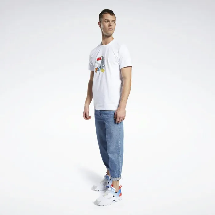 TShirts and Graphic Tees MensWomens Reebok Tom And Jerry Tee White