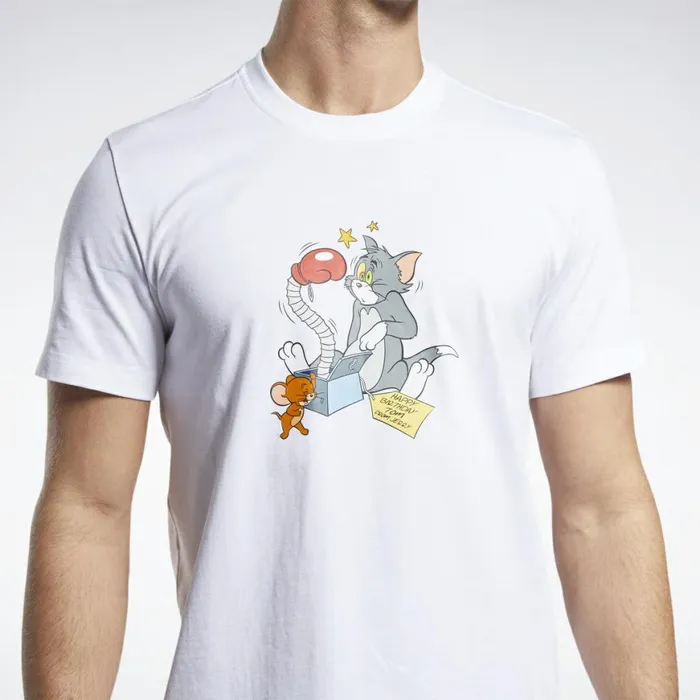 TShirts and Graphic Tees MensWomens Reebok Tom And Jerry Tee White