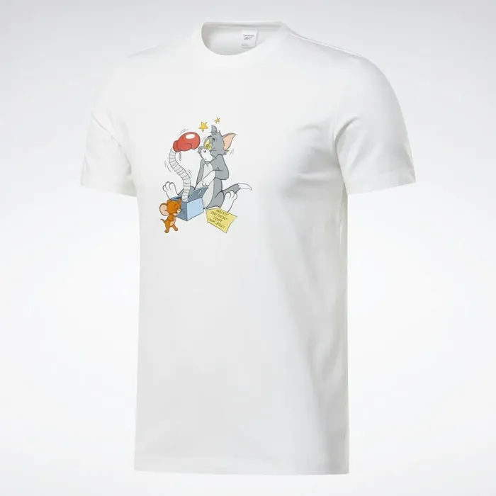 TShirts and Graphic Tees MensWomens Reebok Tom And Jerry Tee White