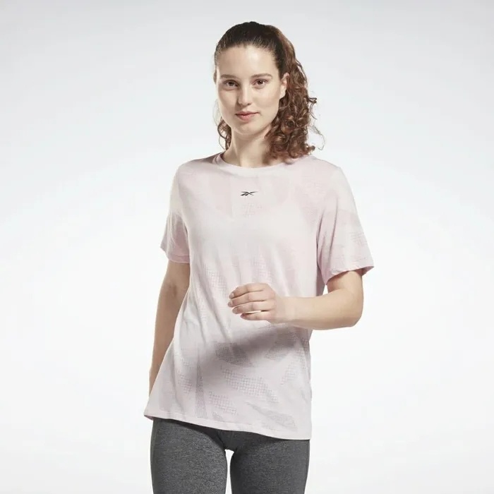 TShirts and Graphic Tees Womens Reebok Burnout TShirt Frost Berry