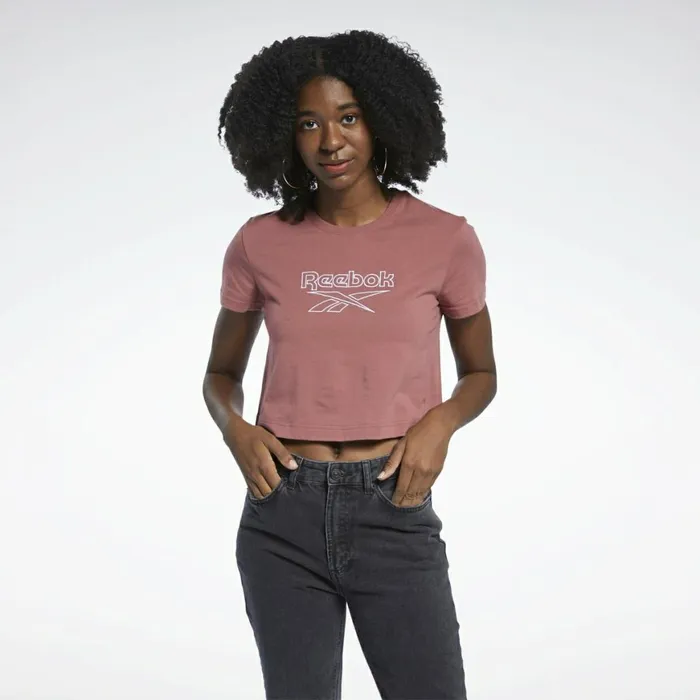 TShirts and Graphic Tees Womens Reebok Classics Foundation Big Logo TShirt Mysterious Rose TShirts and Graphic Tees Womens Reebok Classics Foundation Big Logo TShirt Mysterious Rose