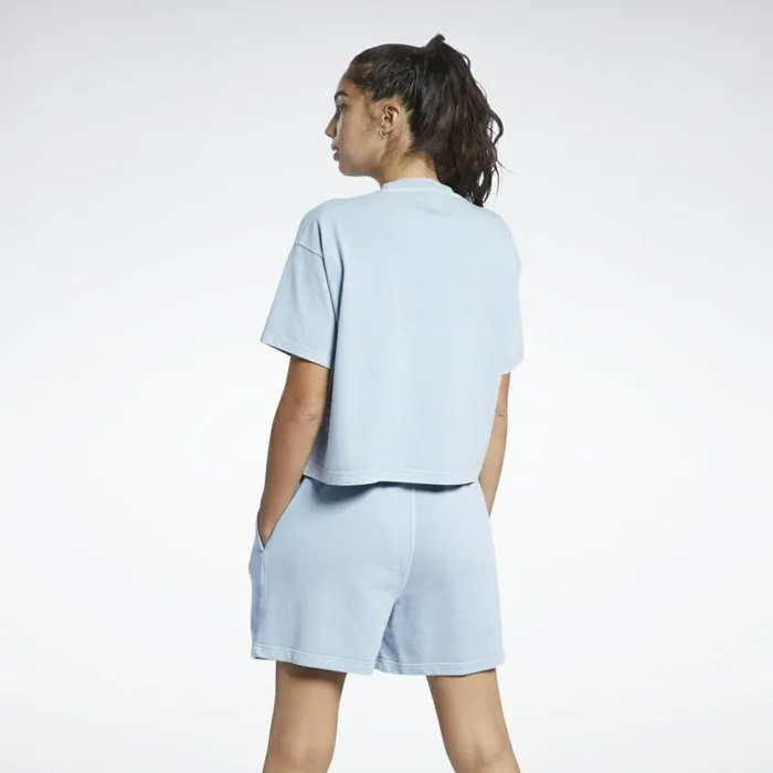 TShirts and Graphic Tees Womens Reebok Classics Natural Dye Cropped TShirt Meteor Grey F17r