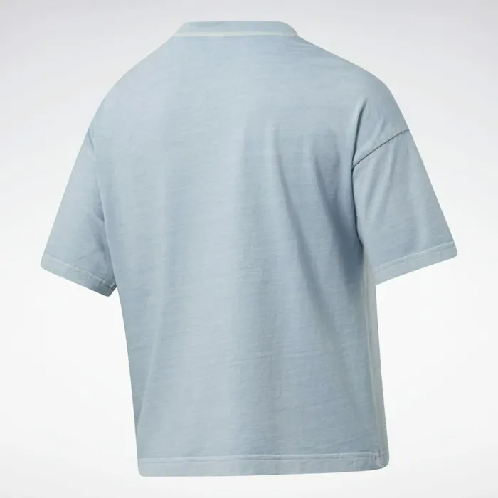 TShirts and Graphic Tees Womens Reebok Classics Natural Dye Cropped TShirt Meteor Grey F17r