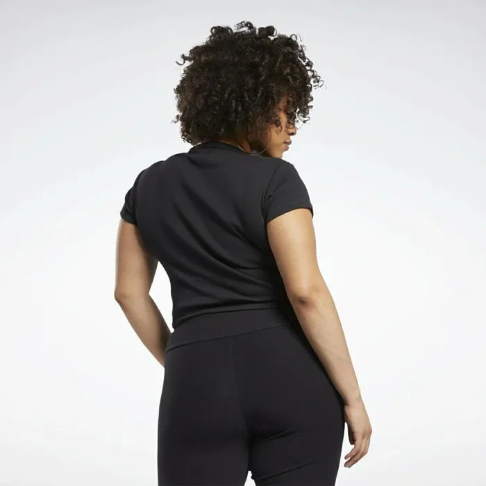 TShirts and Graphic Tees Womens Reebok Classics Ribbed TShirt Plus Size Black