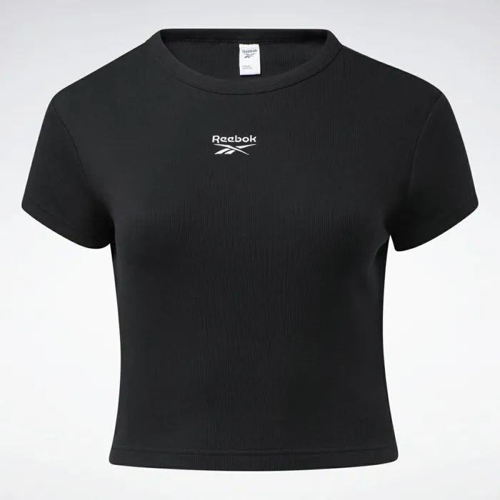 TShirts and Graphic Tees Womens Reebok Classics Ribbed TShirt Plus Size Black