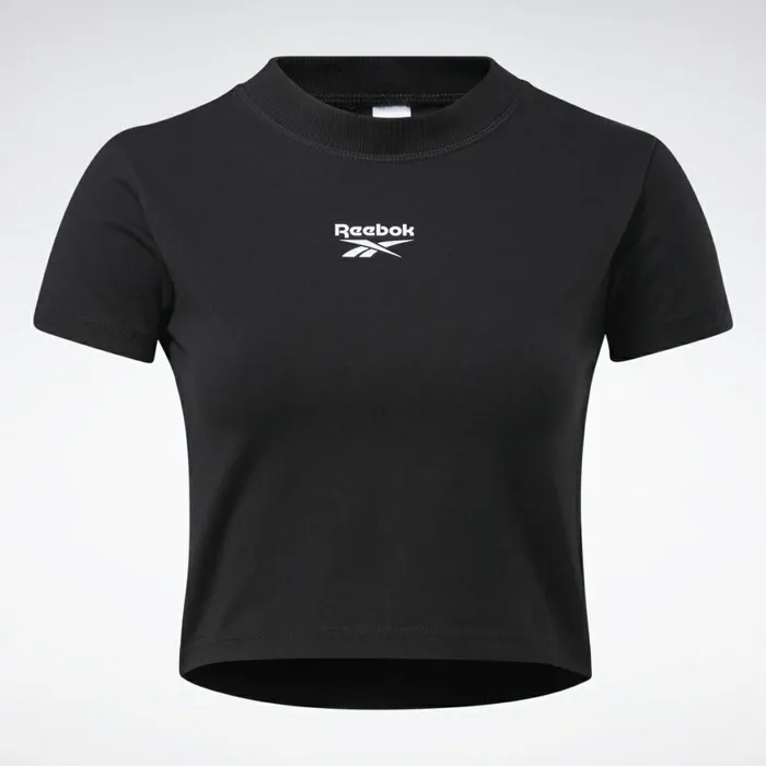 TShirts and Graphic Tees Womens Reebok Classics Tight Cropped Top Black