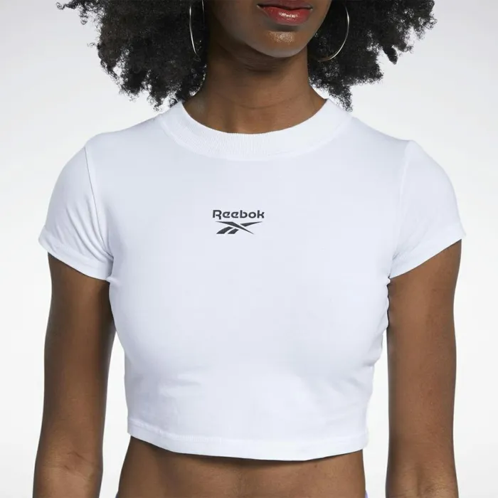 TShirts and Graphic Tees Womens Reebok Classics Tight Cropped Top White