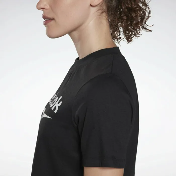 TShirts and Graphic Tees Womens Reebok Identity Cropped TShirt Black