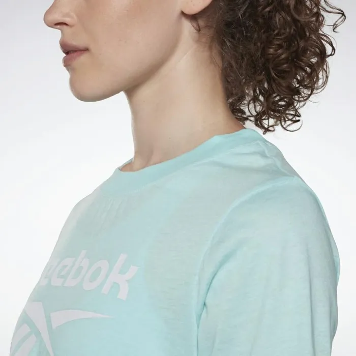 TShirts and Graphic Tees Womens Reebok Identity Cropped TShirt Digital Glow
