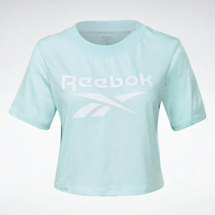 TShirts and Graphic Tees Womens Reebok Identity Cropped TShirt Digital Glow