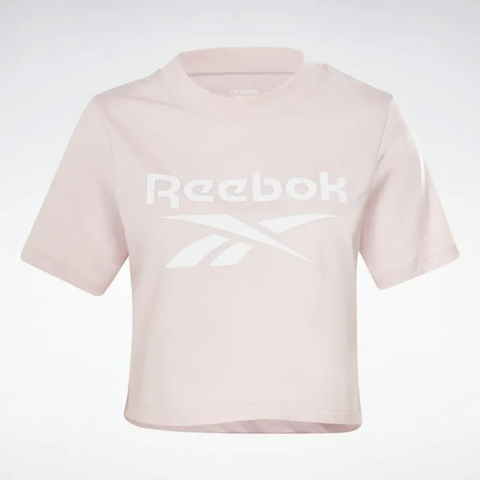 TShirts and Graphic Tees Womens Reebok Identity Cropped TShirt Frost Berry