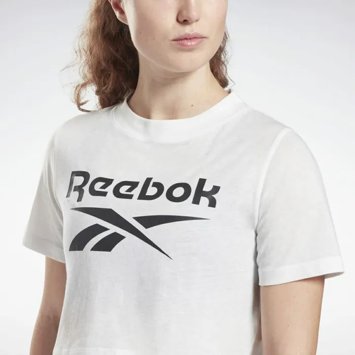 TShirts and Graphic Tees Womens Reebok Identity Cropped TShirt White Black