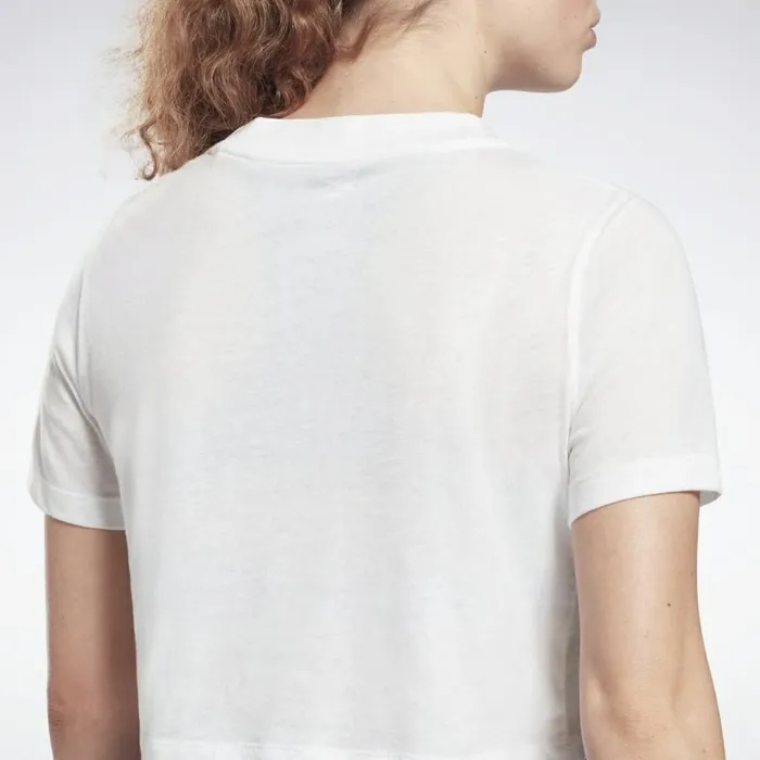 TShirts and Graphic Tees Womens Reebok Identity Cropped TShirt White Black