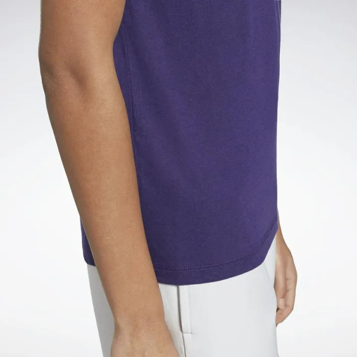 TShirts and Graphic Tees Womens Reebok Identity Logo TShirt Dark Orchid