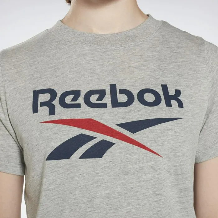 TShirts and Graphic Tees Womens Reebok Identity Logo TShirt Medium Grey Heather
