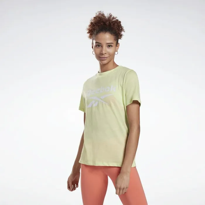 TShirts and Graphic Tees Womens Reebok Identity Logo TShirt Semi Energy Glow