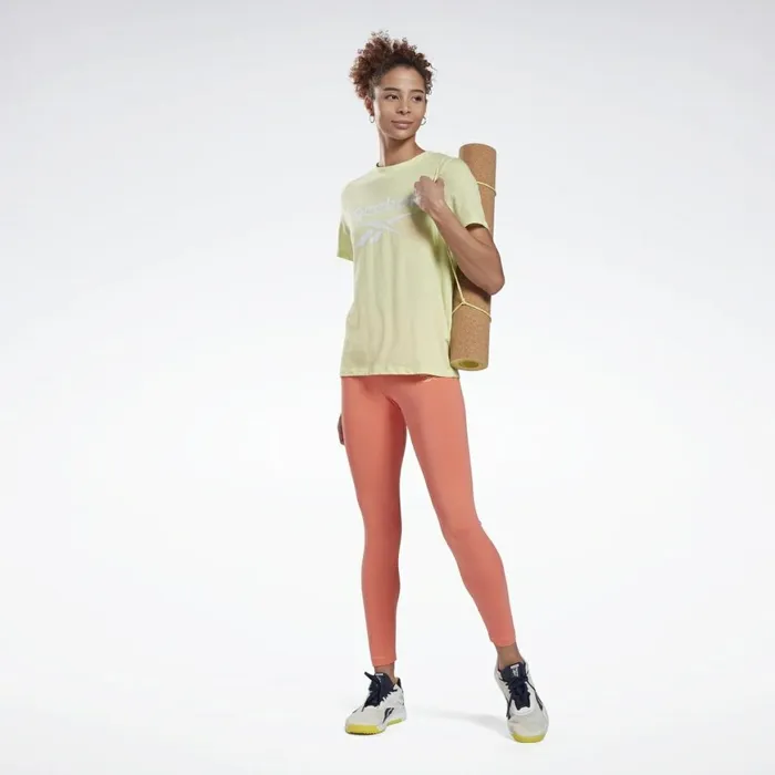 TShirts and Graphic Tees Womens Reebok Identity Logo TShirt Semi Energy Glow