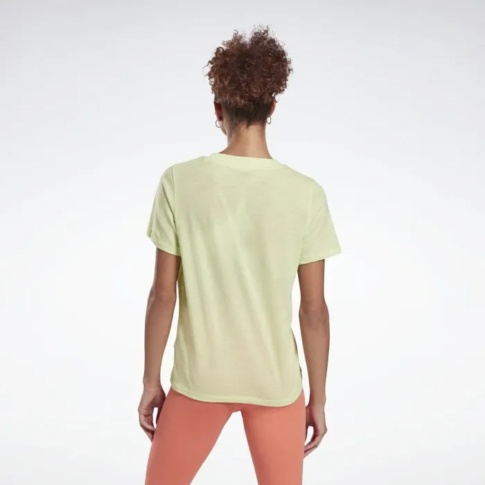 TShirts and Graphic Tees Womens Reebok Identity Logo TShirt Semi Energy Glow