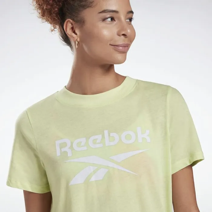 TShirts and Graphic Tees Womens Reebok Identity Logo TShirt Semi Energy Glow