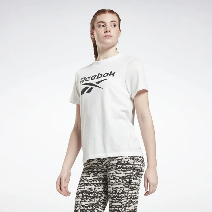 TShirts and Graphic Tees Womens Reebok Identity Logo TShirt White Black