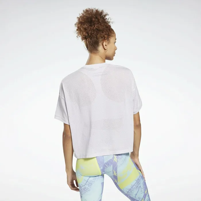 TShirts and Graphic Tees Womens Reebok MYT Mesh TShirt Luminous Lilac