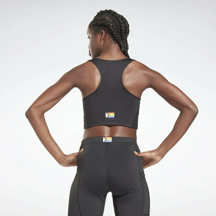 TShirts and Graphic Tees Womens Reebok Pride Crop Top Black
