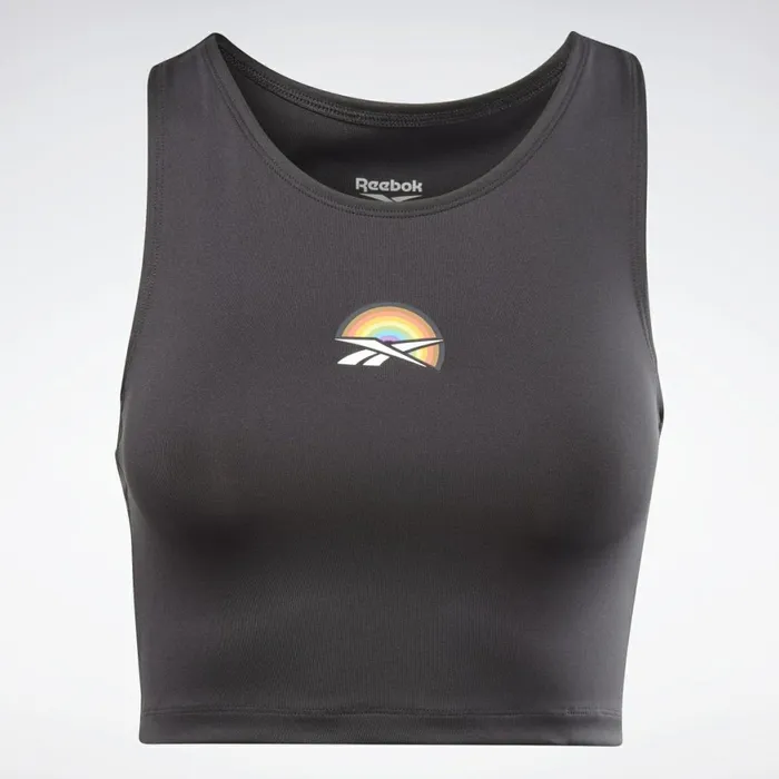 TShirts and Graphic Tees Womens Reebok Pride Crop Top Black