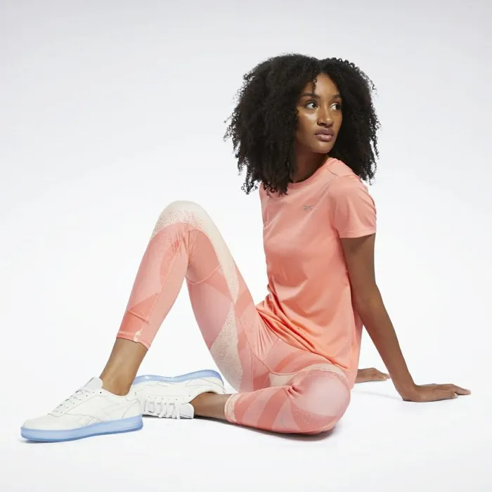 TShirts and Graphic Tees Womens Reebok Running Essentials Shirt Twisted Coral