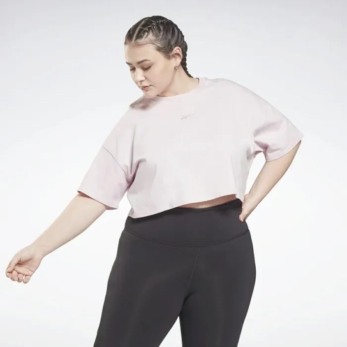 TShirts and Graphic Tees Womens Reebok Studio Cropped TShirt Plus Size Frost Berry TShirts and Graphic Tees Womens Reebok Studio Cropped TShirt Plus Size Frost Berry