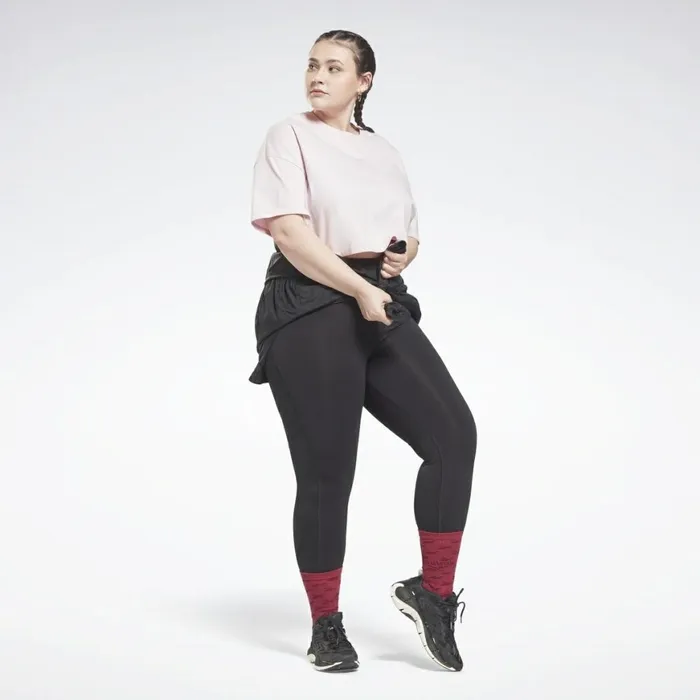 TShirts and Graphic Tees Womens Reebok Studio Cropped TShirt Plus Size Frost Berry