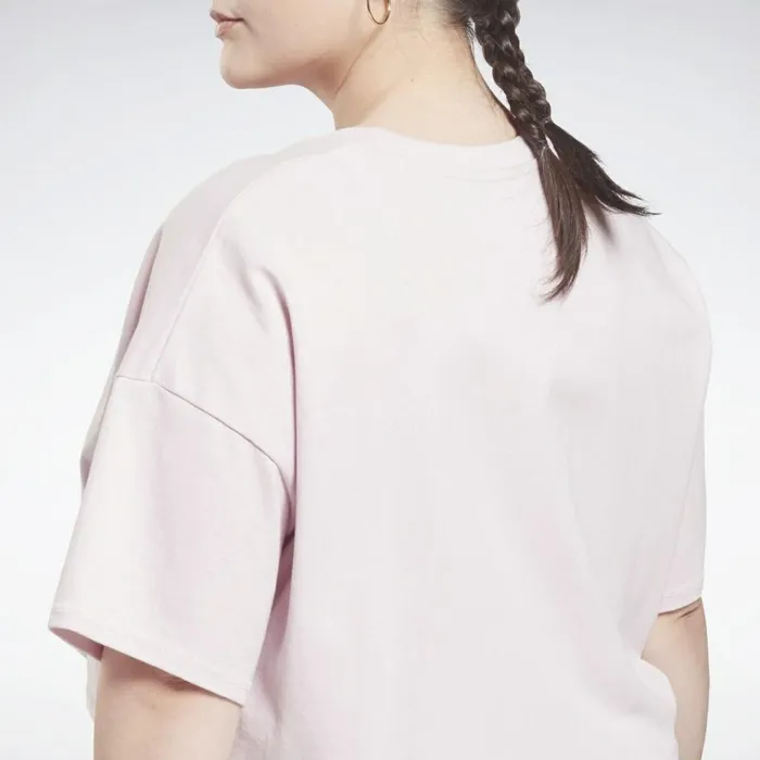 TShirts and Graphic Tees Womens Reebok Studio Cropped TShirt Plus Size Frost Berry