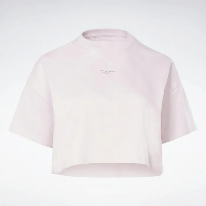 TShirts and Graphic Tees Womens Reebok Studio Cropped TShirt Plus Size Frost Berry