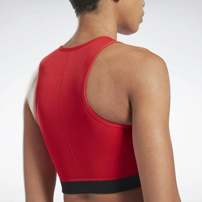 TShirts and Graphic Tees Womens Reebok VB Seamless Crop Top Scarlet