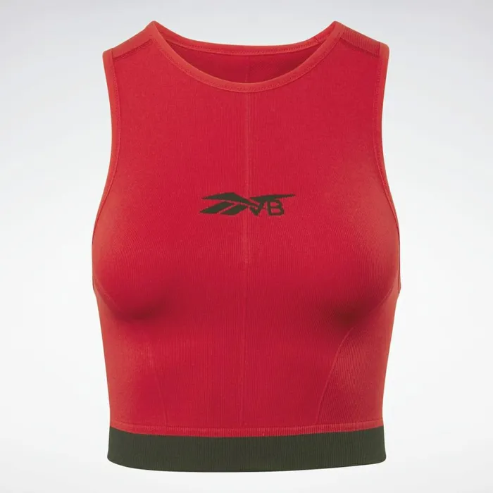 TShirts and Graphic Tees Womens Reebok VB Seamless Crop Top Scarlet