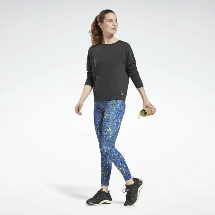TShirts and Graphic Tees Womens Reebok Workout Ready Supremium Long Sleeve TShirt Night Black