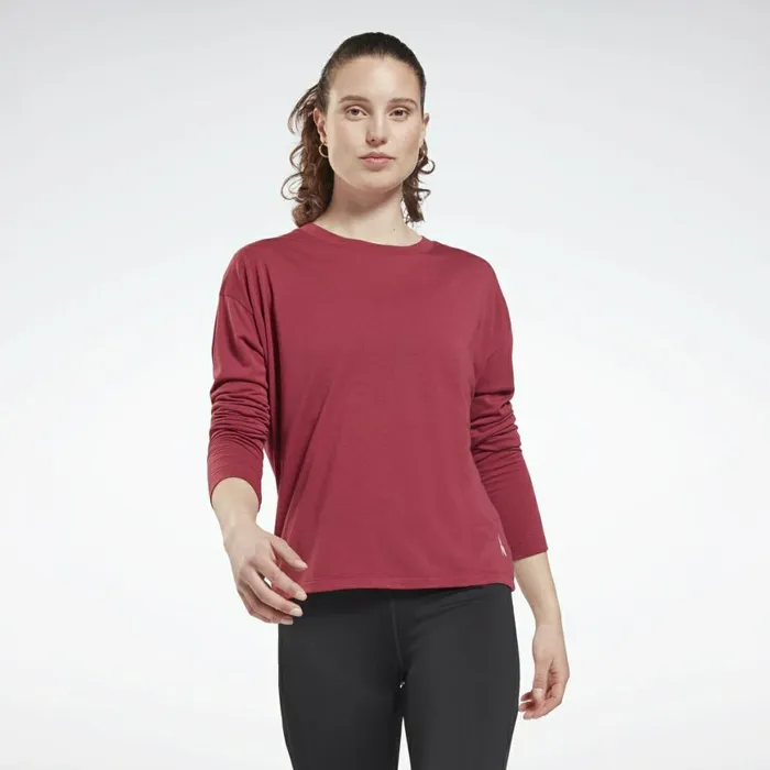 TShirts and Graphic Tees Womens Reebok Workout Ready Supremium Long Sleeve TShirt Punch Berry TShirts and Graphic Tees Womens Reebok Workout Ready Supremium Long Sleeve TShirt Punch Berry