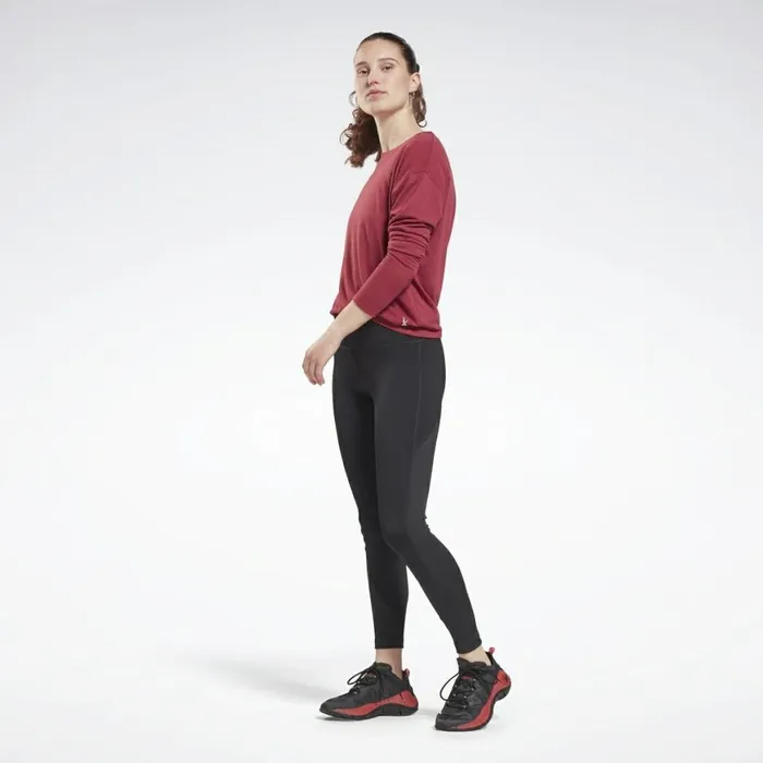 TShirts and Graphic Tees Womens Reebok Workout Ready Supremium Long Sleeve TShirt Punch Berry