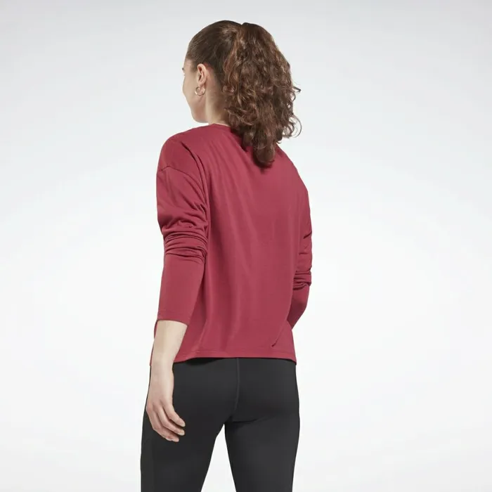 TShirts and Graphic Tees Womens Reebok Workout Ready Supremium Long Sleeve TShirt Punch Berry