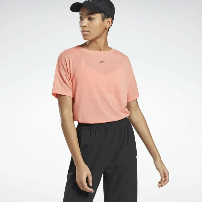 TShirts and Graphic Tees Womens Reebok Workout Ready Supremium TShirt Twisted Coral TShirts and Graphic Tees Womens Reebok Workout Ready Supremium TShirt Twisted Coral