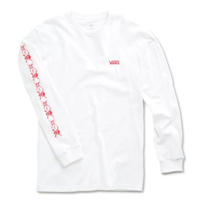 TShirts and Tanks Men Vans Anaheim Factory OG Skull Long Sleeve TShirt White