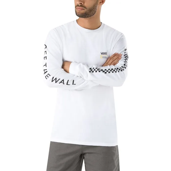 TShirts and Tanks Men Vans National Geographic Long Sleeve TShirt White