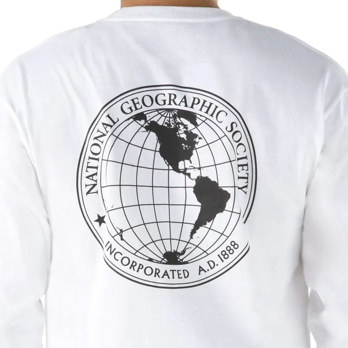 TShirts and Tanks Men Vans National Geographic Long Sleeve TShirt White