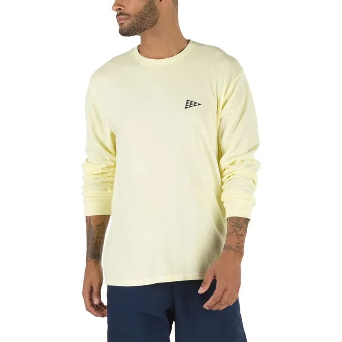 TShirts and Tanks Men Vans Pilgrim Surf Supply Apple Long Sleeve TShirt Double Cream