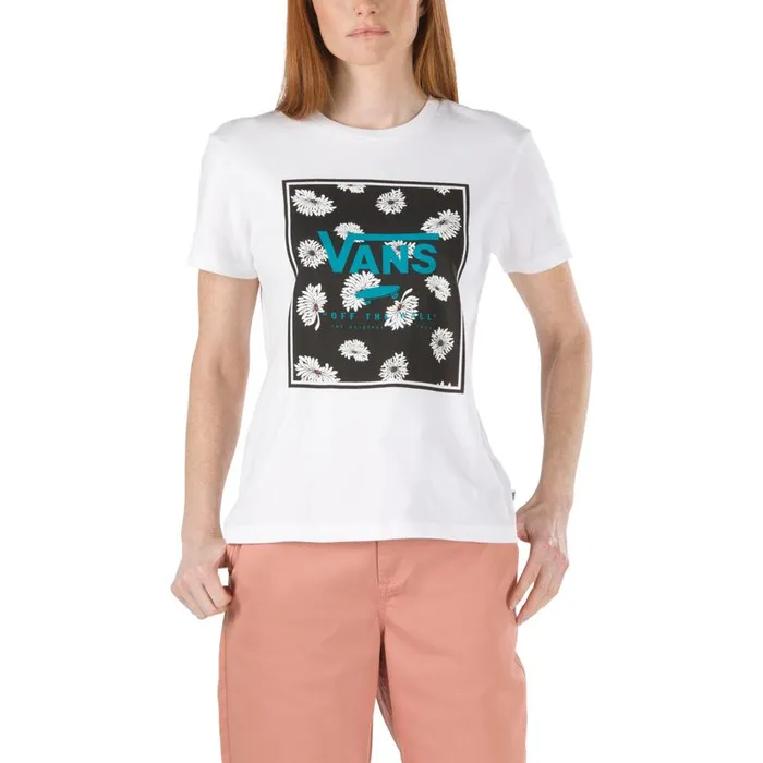 TShirts and Tanks Women Vans Boxed In Flop Crew Tee White