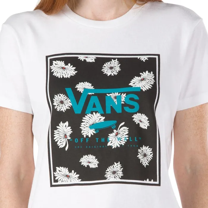 TShirts and Tanks Women Vans Boxed In Flop Crew Tee White TShirts and Tanks Women Vans Boxed In Flop Crew Tee White